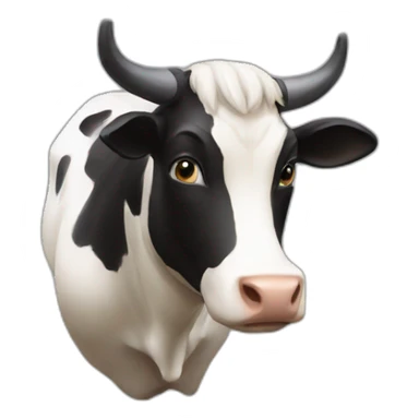 Chat sur une vache sticker