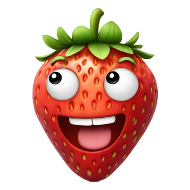 Strawberry animation with ayes,mouth and hands  sticker