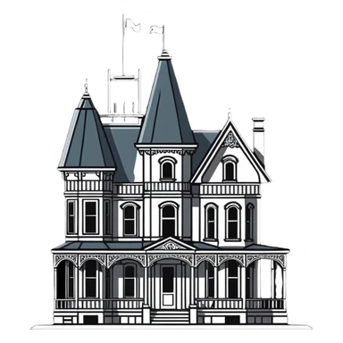 Victorian house under construction sticker