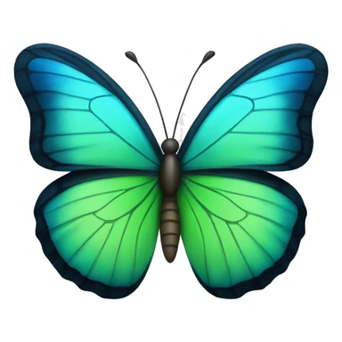 Blue and green butterfly  sticker