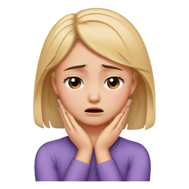 Girl crying with arms holding neck crossed  sticker