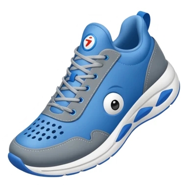 Tiburon con zapatillas azules  sticker