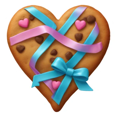 Suicide awareness ribbon, heart cookie sticker