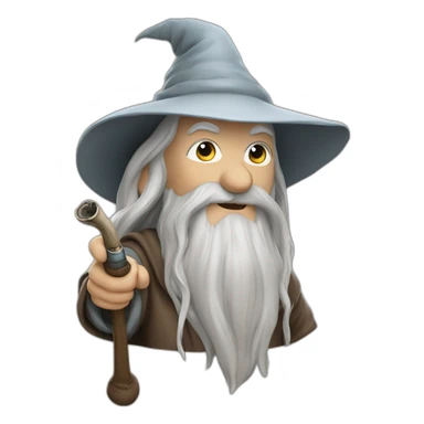 Gandalf with a pipe sticker