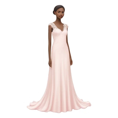 pastel pink wedding dress sticker