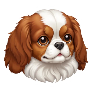 Cavalier King Charles spaniel brown and white sticker