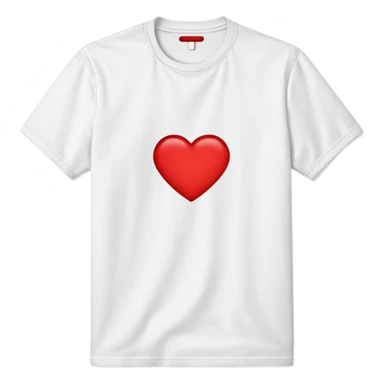 plain white shirt featuring red W in the center sticker