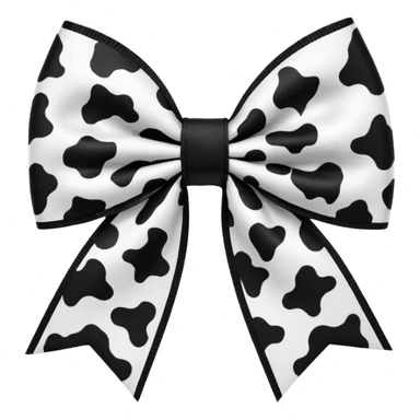 cow print bow sticker