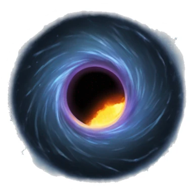 Black hole with accretion disc sticker