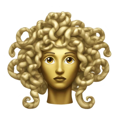golden versace gorgon medusa sticker