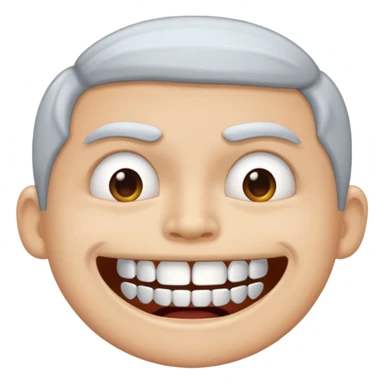 😬 emoji but make the teeth silver couloured sticker