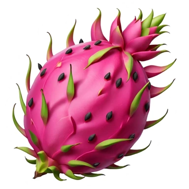 Dragon fruit emoji not spiny outside of dragonfruit no seeds sticker
