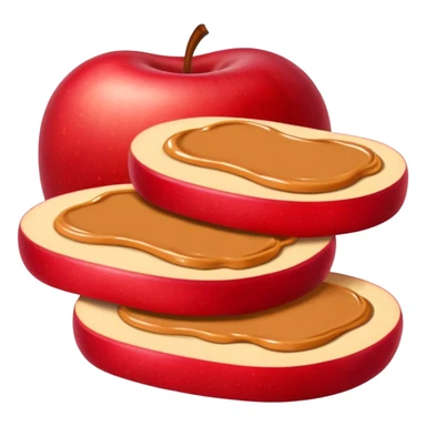 apple slices with peanutbutter sticker
