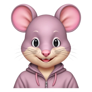 pink rat human sticker