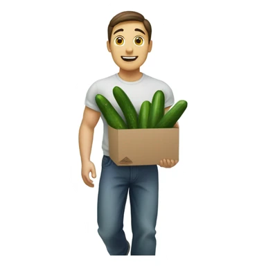 Man made cucumber factory walking to my house sticker