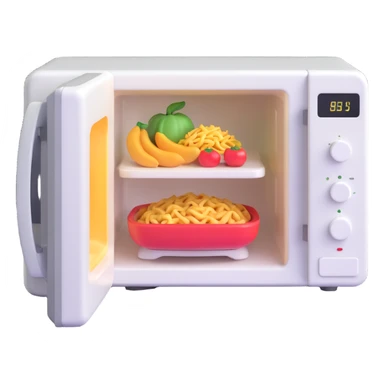 microwave with food inside sticker
