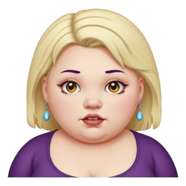 fat girl with piercings sticker