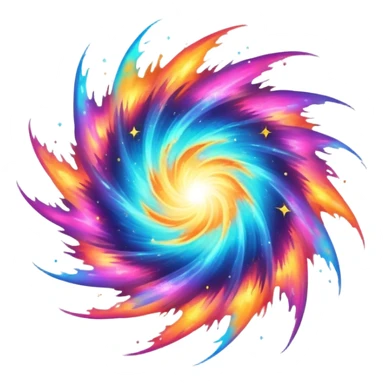 bright colorful supernova explosion in space sticker