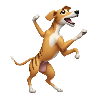Fawn tiger greyhound dancing sticker