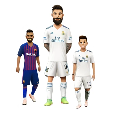 Virat kohli meet Messi and Cristiano Ronaldo ￼ sticker