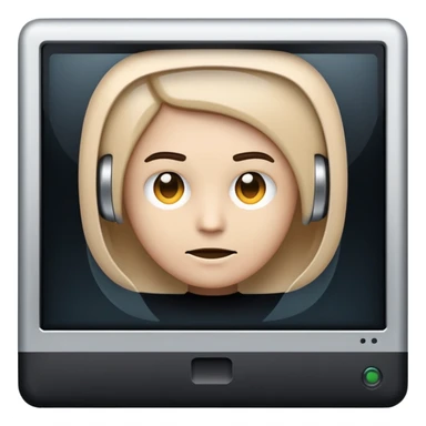 Emoji-style character with a neutral techy face, looking at two floating browser windows, modern vector design, serious expression, dark mode theme, clean lines, futuristic feel — not cute, not silly sticker