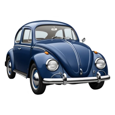 Navy blue 1963 Volkswagen Beetle sticker