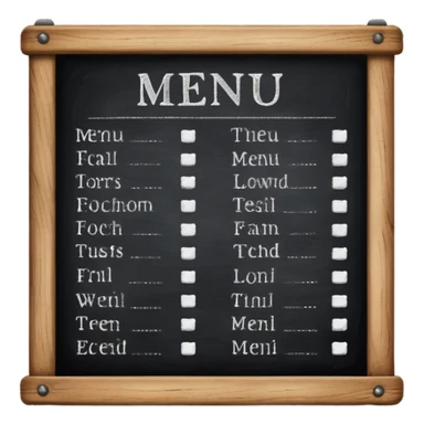 Menu board sticker