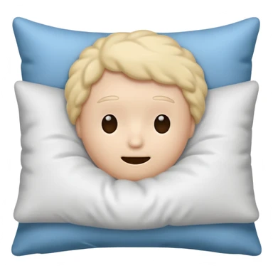 cartoon head buried in pillow sticker