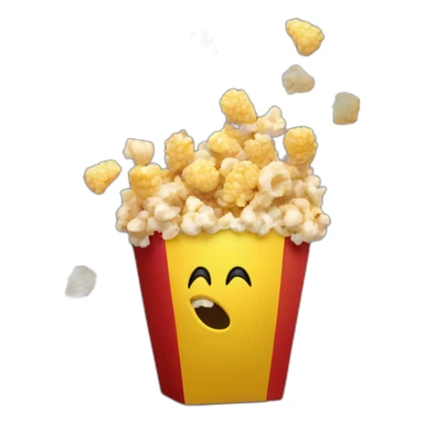 Pac Man eating popcorn, cinema sticker