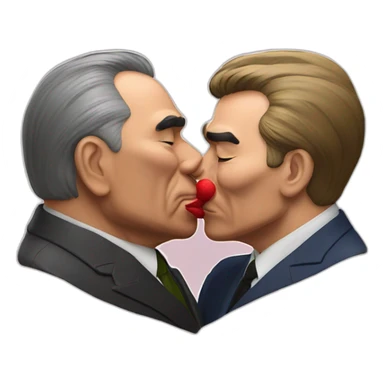 brezhnev kisses spiderman sticker