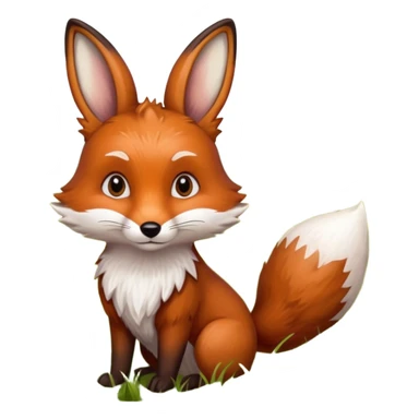 fox and rabbit sticker