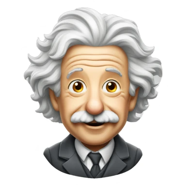 albert einstein happy and smart sticker