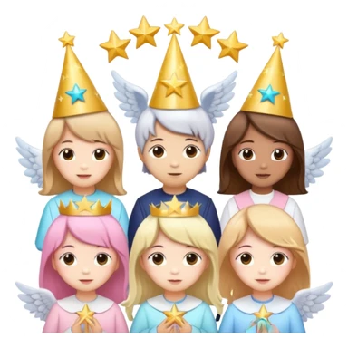 K-pop feeling demonstrates kawaii decided decorate decora cutecore starlight star staff with wings and other angel sticker