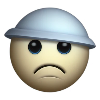 planet Saturn with a cartoon freezing face with big calm eyes sticker