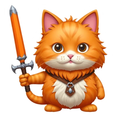 Cat with giant rpg sticker