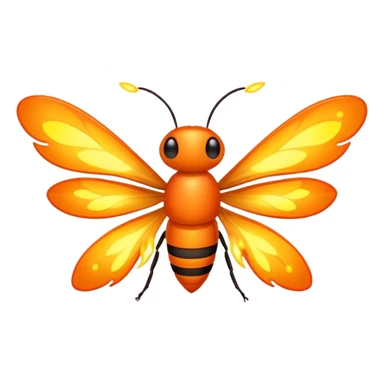 Firefly with fire wings sticker
