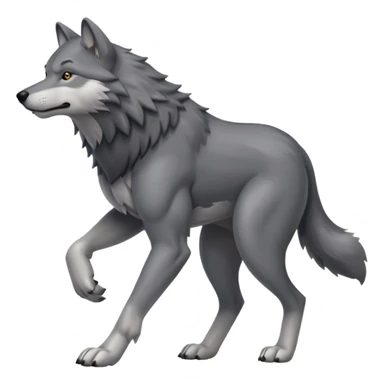 wolf walking sticker