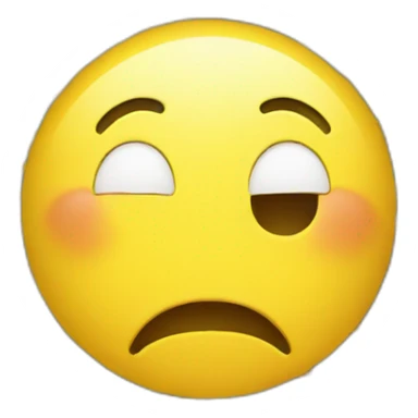 yellow emoji face with random abc in mouth sticker