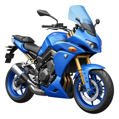 Hazme un emoji de una mt09 azul sticker