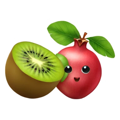 Kiwi and Pomegranate sticker
