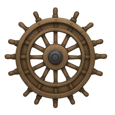 pirate boat wheel sticker