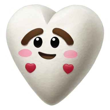 Onigiri in the shape of a heart sticker