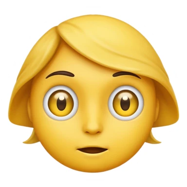 A regular emoji giving a side eye to the viewer sticker