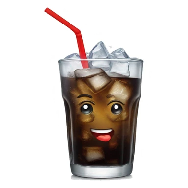 Diet Coke in a glass with ice  sticker