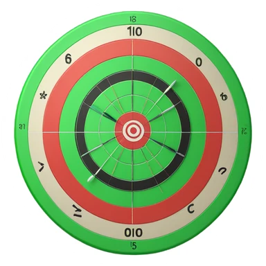 green dart board sticker