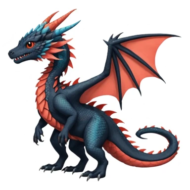 Dutch-Angel-Dragon-Trico-Nargacuga-Salandit-Drudigon-fusion-animal-creature, full body  sticker