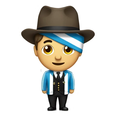 hombre sosteniendo bandera argentina sticker