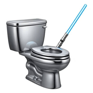Skibidi toilet with a light saber sticker