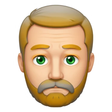 Greenish grey eyed adult man with sad eyes, poor short dark grey hair and a very long beard hanging. Pale skin. He's serious and looks tired. Make sure his hair and beard are both dark grey. sticker