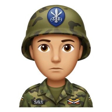 Soldat der salotiert und den SAS Buchstaben sticker